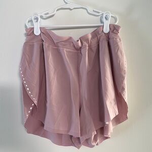 Lululemon Fast and Free Reflective High-Rise Classic-Fit short 3” pastel pink